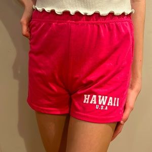 Hot pink hawaii shorts